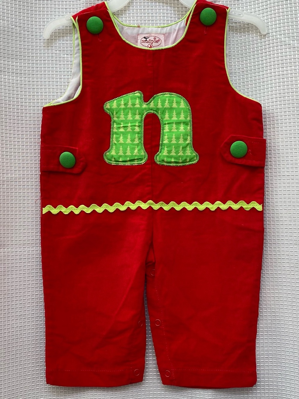MUDPIE BABY Boys Cordurory Longall Appliquéd 0-6 month